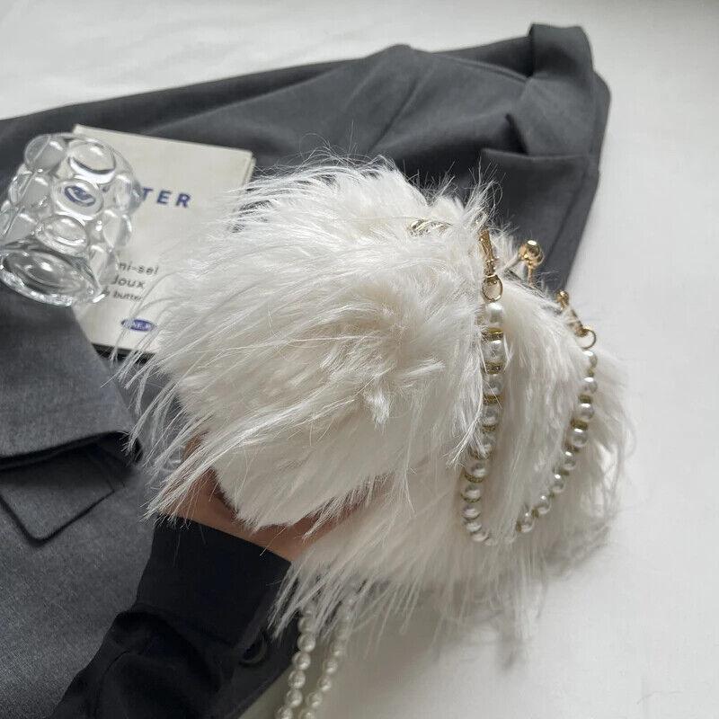 Faux Fur Crossbody Women's Small Kiss Lock Clutch Pearl Strap Tassel Purses 57_60acd35e-50d6-4972-a71a-510cdfb6a4bb STYLEINGER
