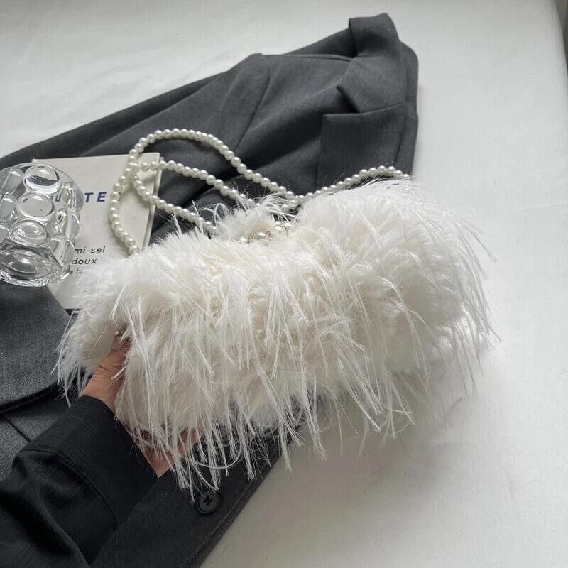 Faux Fur Crossbody Women's Small Kiss Lock Clutch Pearl Strap Tassel Purses 57_62ff5a81-213b-446c-8043-121bb9a79451 STYLEINGER