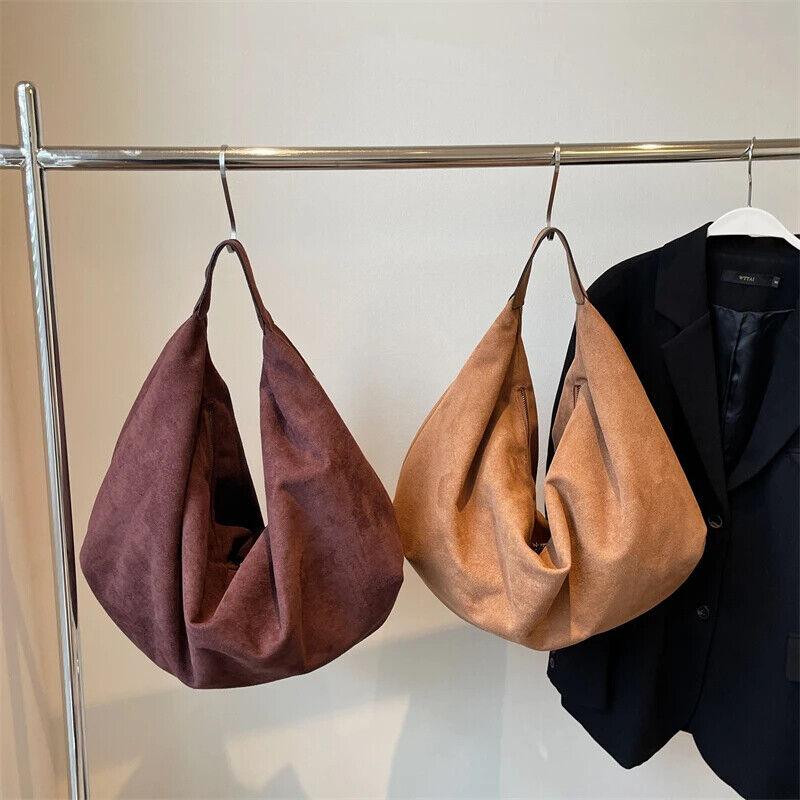 Nubuck Leather Hobo Bags Women's Zipper Folding Short Handle Handbags Purses 57_6932710e-c08a-4250-b4e1-76d1780da092 STYLEINGER