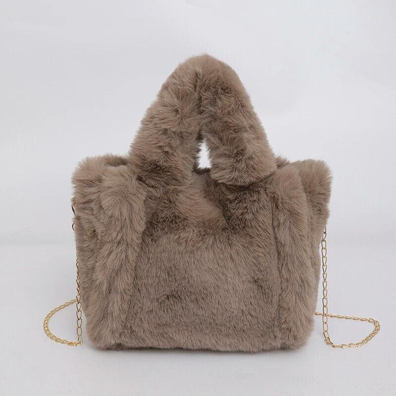 Faux Fur Handbags Women's Small Chain Strap Snap Double Handles Square Crossbody 57_70587b95-18e6-4749-8c96-52d2edfb09cf STYLEINGER