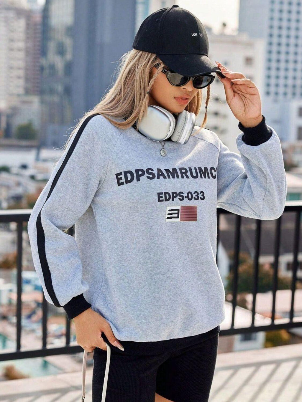 Women Sweatshirt Cotton Gray Casual Letter Print Round Neck Long Sleeve Hoodie 57_7098a34b-51a0-4620-9b6f-fadb8747992b STYLEINGER