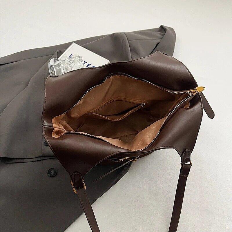 Large Faux Suede Soft Handbags Women's Belt Buckle Style Shoulder Bag Handbags 57_72fbed75-9acb-4a60-b891-9da5aaf58db7 STYLEINGER