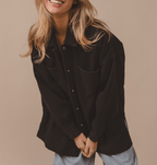 BiBi Jacket 100% Cotton Women Button Up Washed USA Stock with Pockets 57_73a59279-e0ee-4dbe-8668-aef762fab110 STYLEINGER