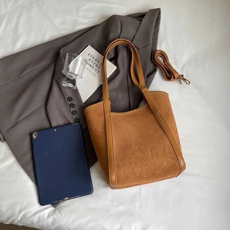 Large Bucket Bags Suede Leather Handbags 2 in 1 Mini Zip Snap Women's Purses 57_73d88f84-faf6-47a0-945e-33654aeed574 STYLEINGER