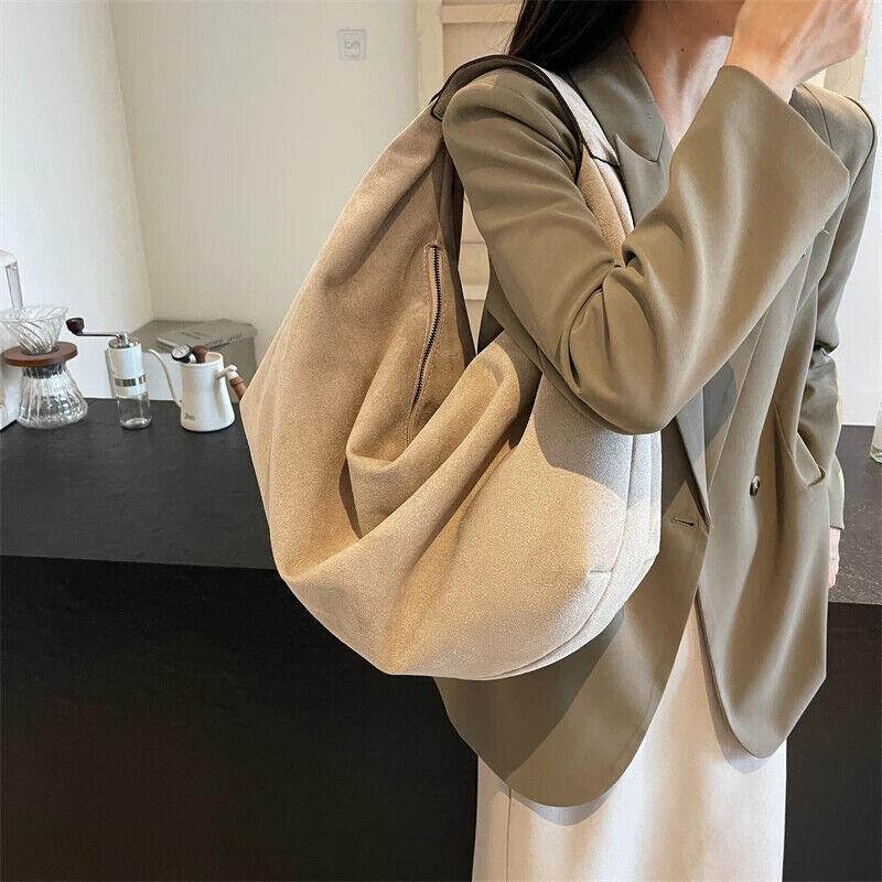 Nubuck Leather Hobo Bags Women's Zipper Folding Short Handle Handbags Purses 57_77c872b8-0b9f-4d3b-9905-a6556e865746 STYLEINGER