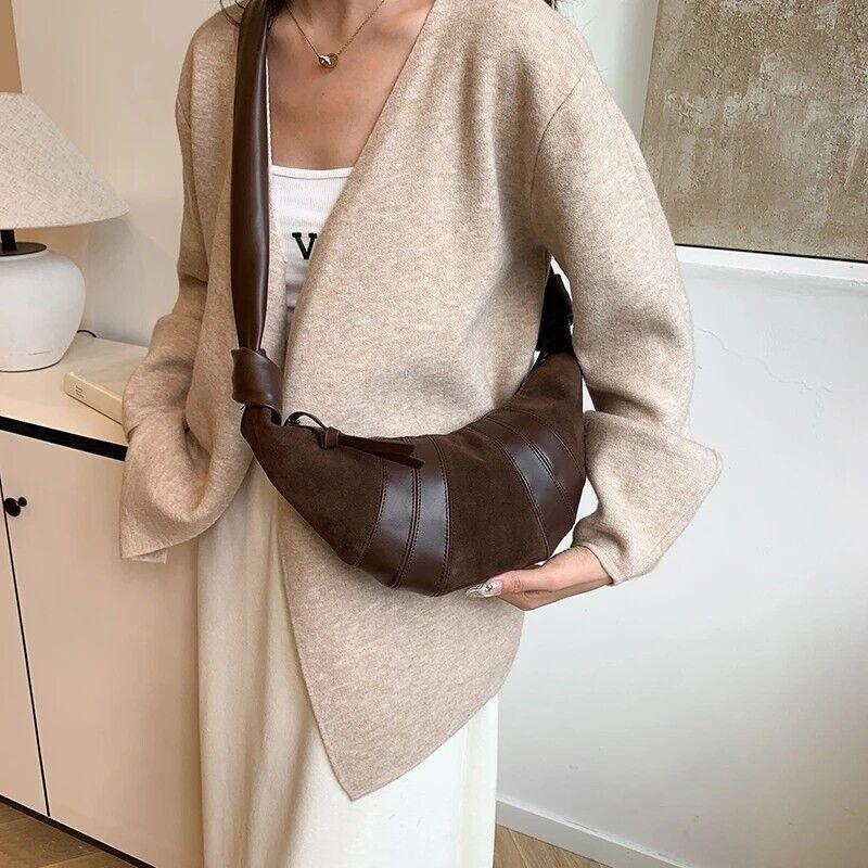 Large Nubuck Leather Patch Crescent Shoulder Bag Zipper Women's Soft Purses 57_78dde8f0-d68d-4952-becb-0e493e49d5ca STYLEINGER