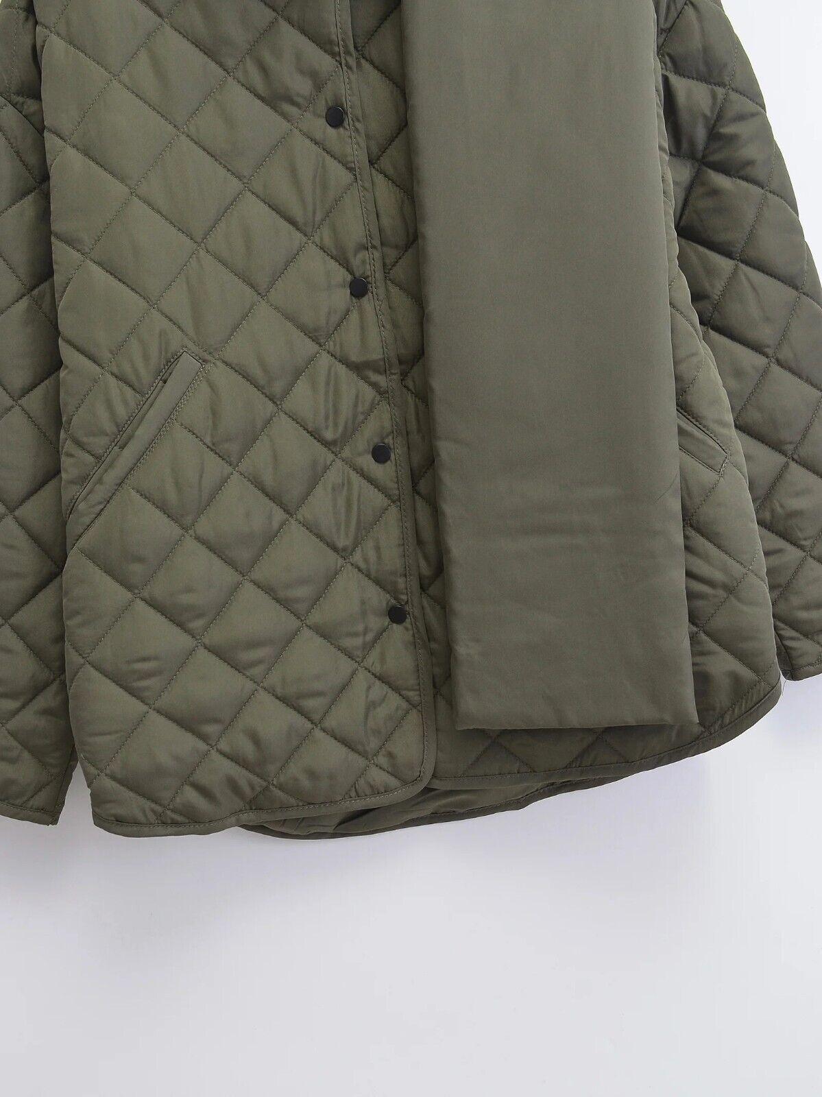 Women's Padded Jacket Twist Collared Wide Waisted Argyle Diamond Pocketed Coat 57_7b574db9-d7c5-45ef-b380-d0b2fbd9c08e STYLEINGER