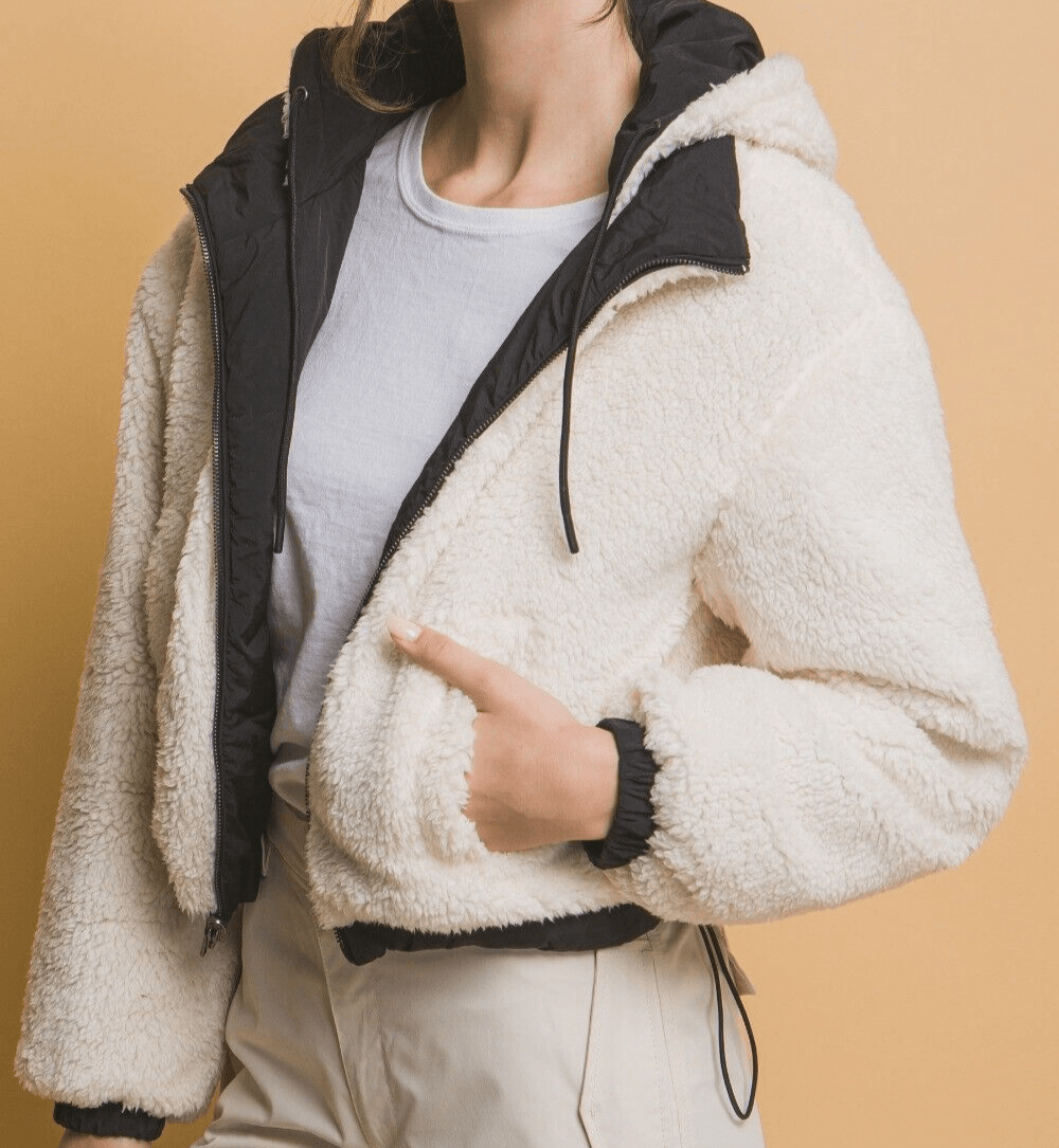 Love Tree Jacket Zip Up Cropped Black Hooded Women Sherpa Fur Lined Reversible 57_81f882dc-878d-470c-9682-7fefb556bf97 Trendsi