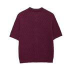 Single Breasted Knitted Sweater V-Neck Short Sleeve Blue Jewel Buttons 57_84f8c54b-c643-4afc-90dc-bed4dbbdc5b0 STYLEINGER