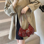 Leather Women Underarm Bag Zipper Belt Buckle Design Pleated Small Purses 57_86aaed83-4e66-443b-bece-35de27c3b137 STYLEINGER