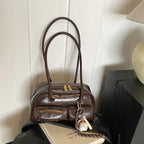 Medium Shoulder Bag Rope Ball Tassel Accessories Women Zipper Outer Flap Pockets Dark Brown with Tassel Accessories 57_871b8a8e-f8d7-46f5-8a28-b7c6688af648 STYLEINGER