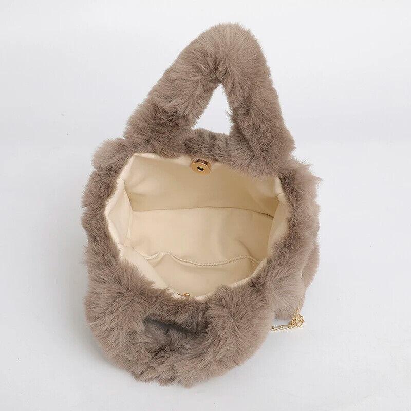 Faux Fur Handbags Women's Small Chain Strap Snap Double Handles Square Crossbody 57_874a1cc2-22a5-4b7b-b215-98f2a46789e5 STYLEINGER