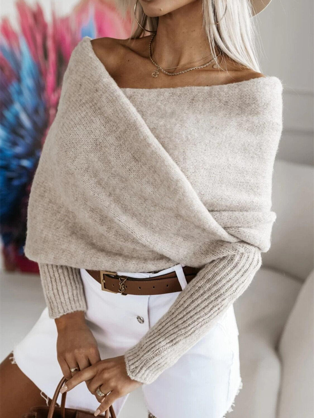 Cropped Knit Top Twist Off Shoulder Women's Long Sleeve Basic Style Knitwear 57_895dcf8a-f026-451f-88c5-a4860b63921b STYLEINGER