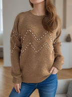 Women Pearl Beaded Sweater Geometric Pattern Round Neck Long Sleeve One Size 57_8a45960b-928d-4483-a668-6fd8a663b8d1 STYLEINGER