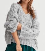 HYFVE Cable Knit Gray Sweater Usa Stock V-Neck Oversized Long Sleeve Pullover 57_8b50a935-d660-4d7a-8c87-2bfe8a929c87 STYLEINGER
