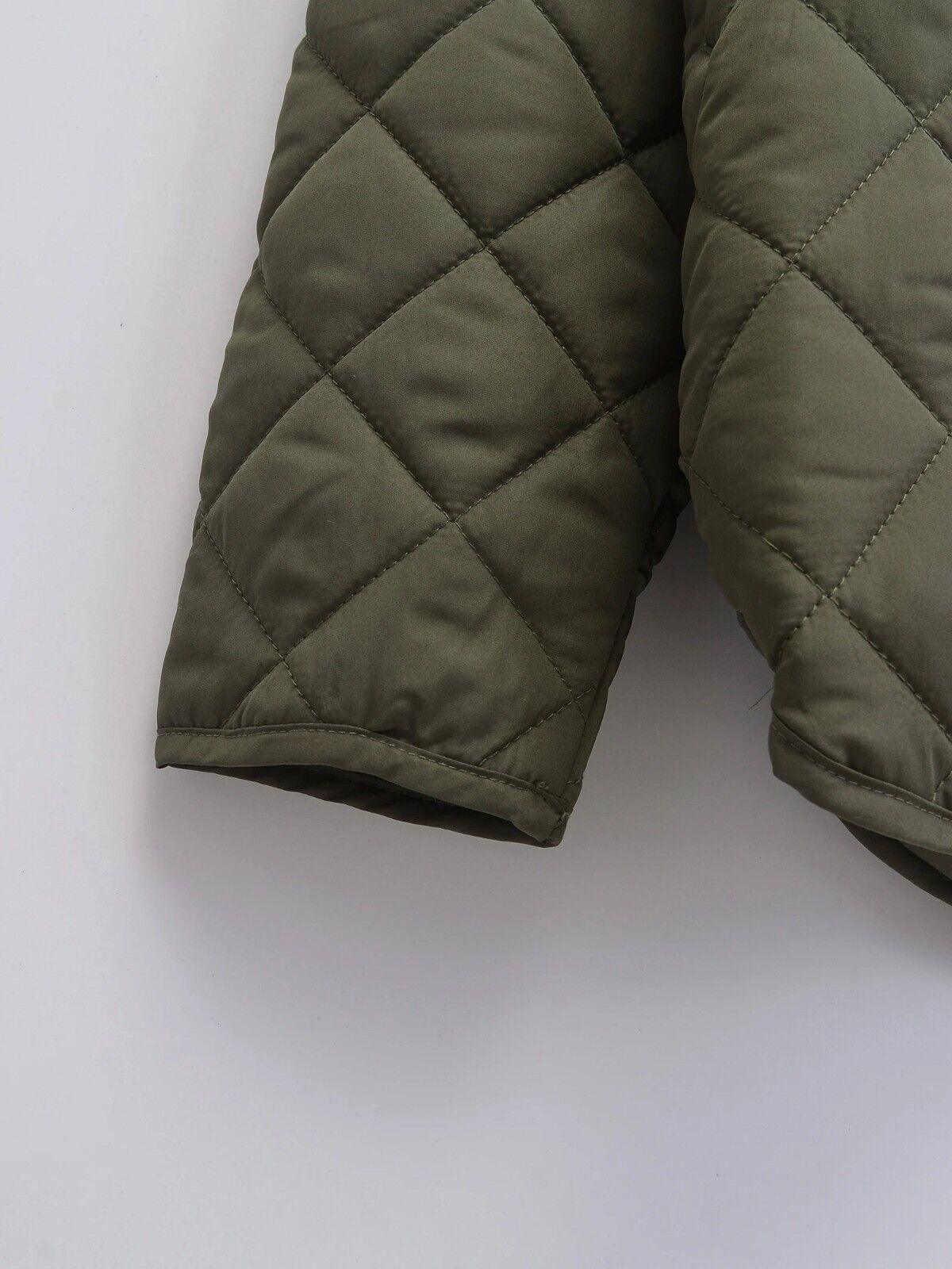 Women's Padded Jacket Twist Collared Wide Waisted Argyle Diamond Pocketed Coat 57_8c5de6df-cdaf-4b5e-8aab-c294745e09e7 STYLEINGER