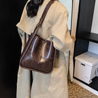 Shoulder Bucket Bags Leather Women's Large 2 in 1 Snap Plaid Stitch Handbags 57_90936fff-bf73-4702-bef1-874b23fc5be5 STYLEINGER