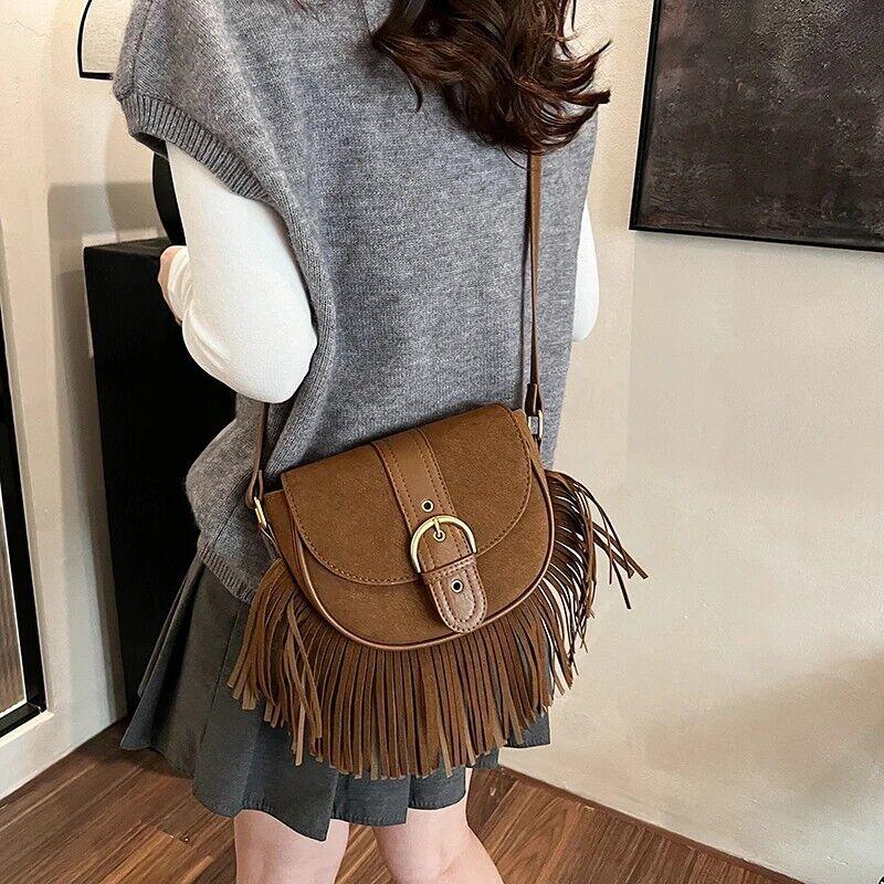 Mini Tassel Saddle Bags Nubuck Leather Flap Belt Buckle Style Women's Crossbody 57_91f2c5e6-db1b-47a2-a6e0-ebc3ab4f0505 STYLEINGER