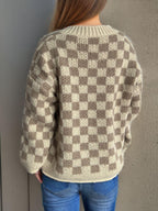 Checkered Cardigan Oversized Women Single Breasted Round Neck Soft One Size 57_95c4731c-06a4-4a1a-839c-c1d3e58b530d STYLEINGER