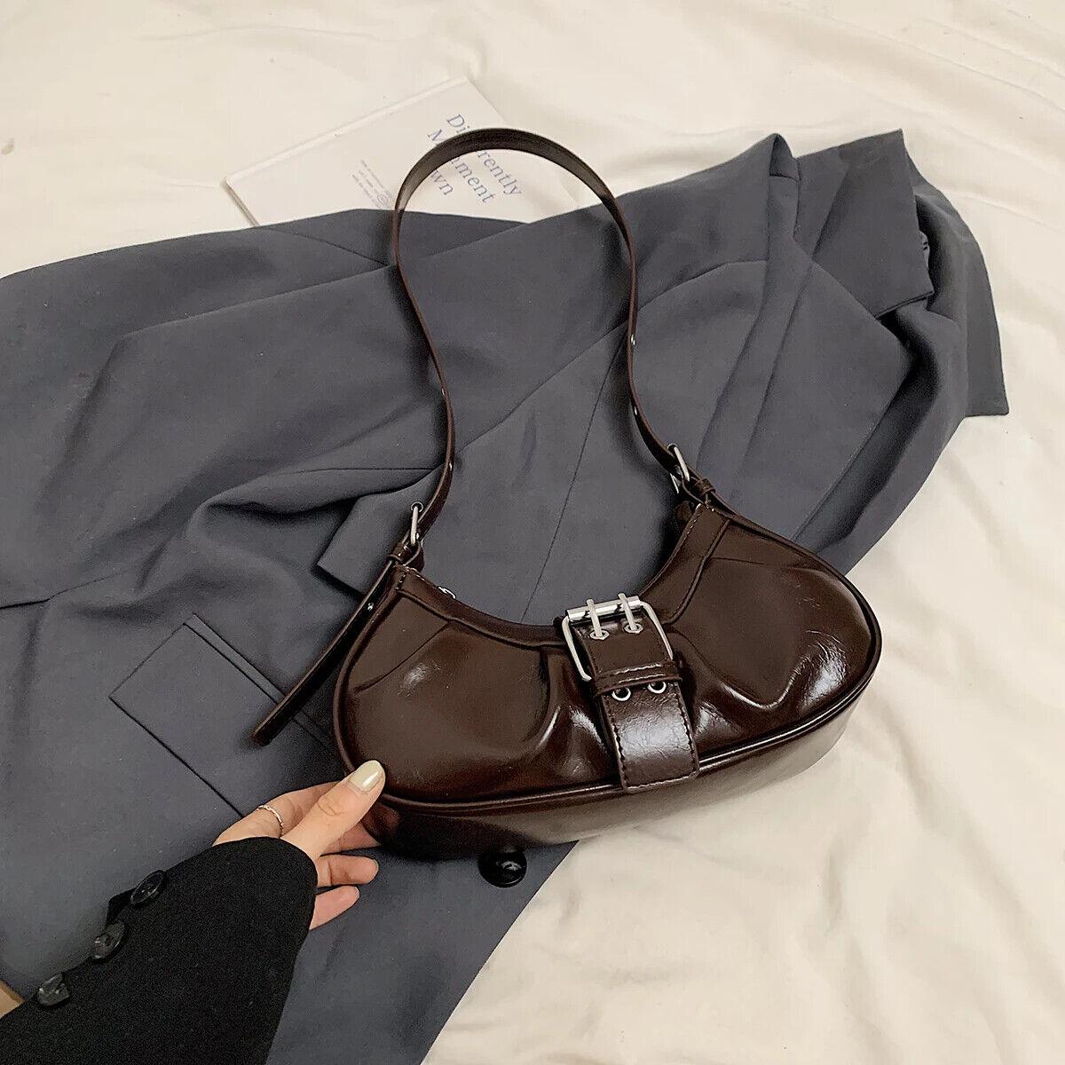 Leather Women Underarm Bag Zipper Belt Buckle Design Pleated Small Purses 57_95fcbeff-8f37-4ee4-ad38-339924b257a6 STYLEINGER