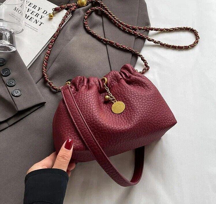 Mini Bucket Drawstring Bags Chain Strap Tassel Women's Soft Leather Crossbody 57_9849f896-9eb4-476a-8e6e-2793e40c9a01 STYLEINGER
