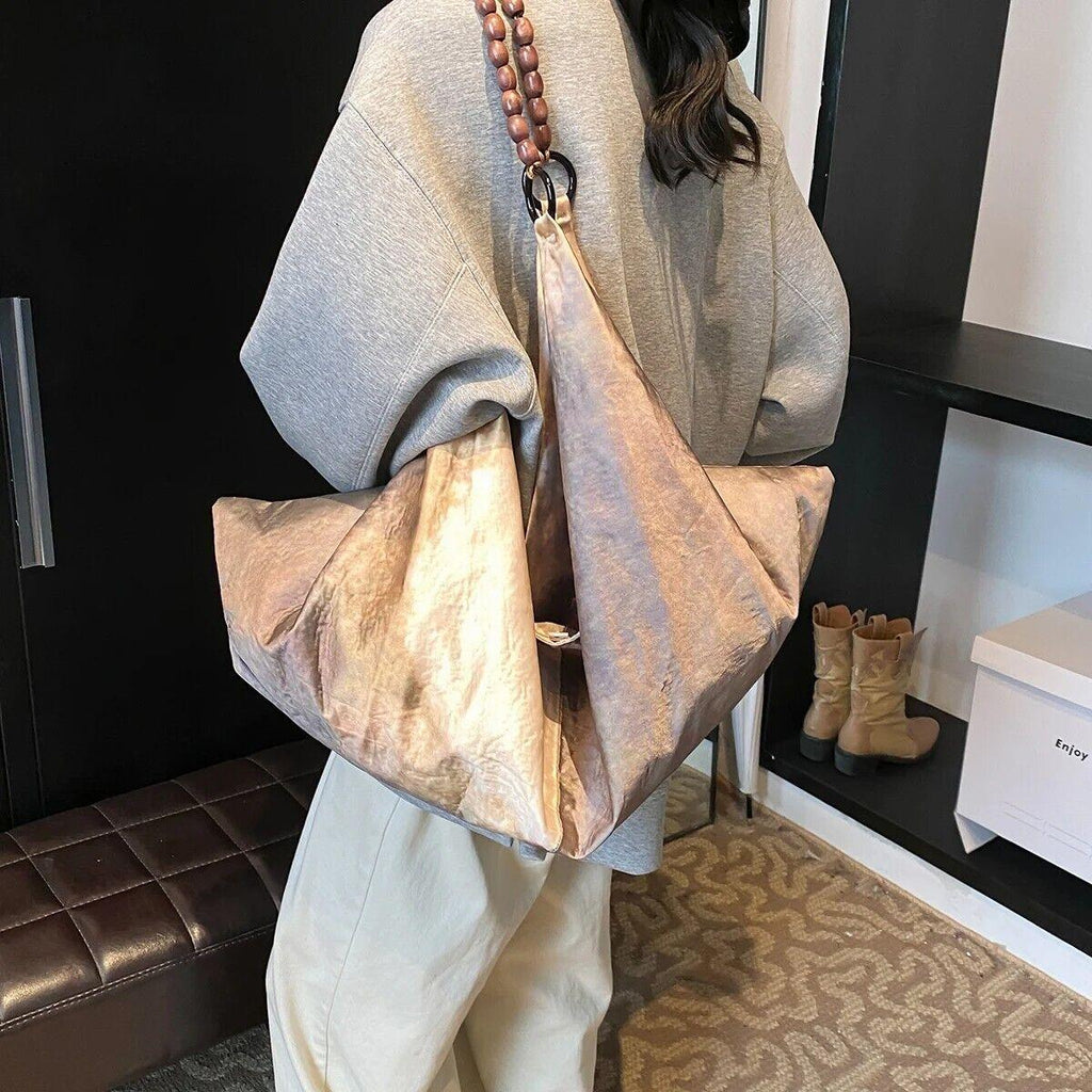 Extra Large Hobo Bags Women's Soft Waterproof Fabric Beaded Short Handles Purses 57_987c7b05-5eb1-41c2-a881-a2e2d4b990cb STYLEINGER