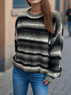 Women Gradient Striped Sweater Round Neck Long Sleeve Soft Pullover One Size 57_a1a77c3d-9964-4a9e-9be2-7aecc24f1fac STYLEINGER