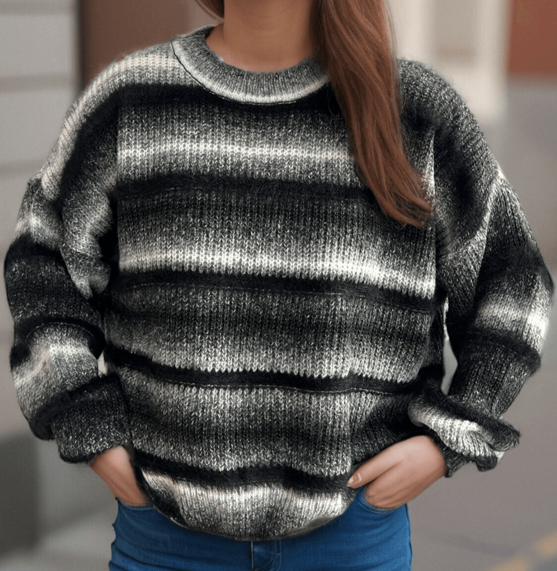 Women Gradient Striped Sweater Round Neck Long Sleeve Soft Pullover One Size 57_a1c0efb9-3f50-43d2-90d1-dc88e7874575 STYLEINGER