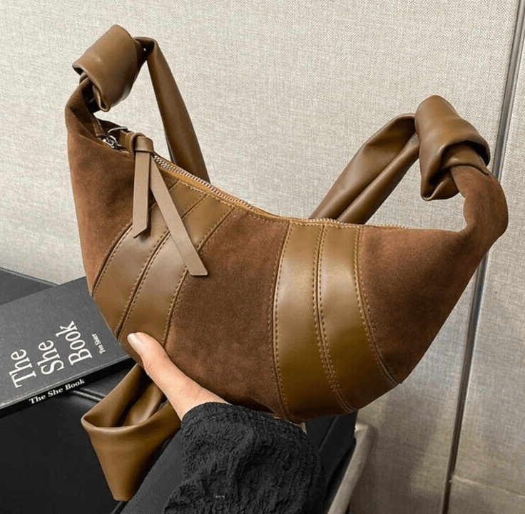 Large Nubuck Leather Patch Crescent Shoulder Bag Zipper Women's Soft Purses 57_a2016dda-65fc-4655-8d09-92964ac84986 STYLEINGER