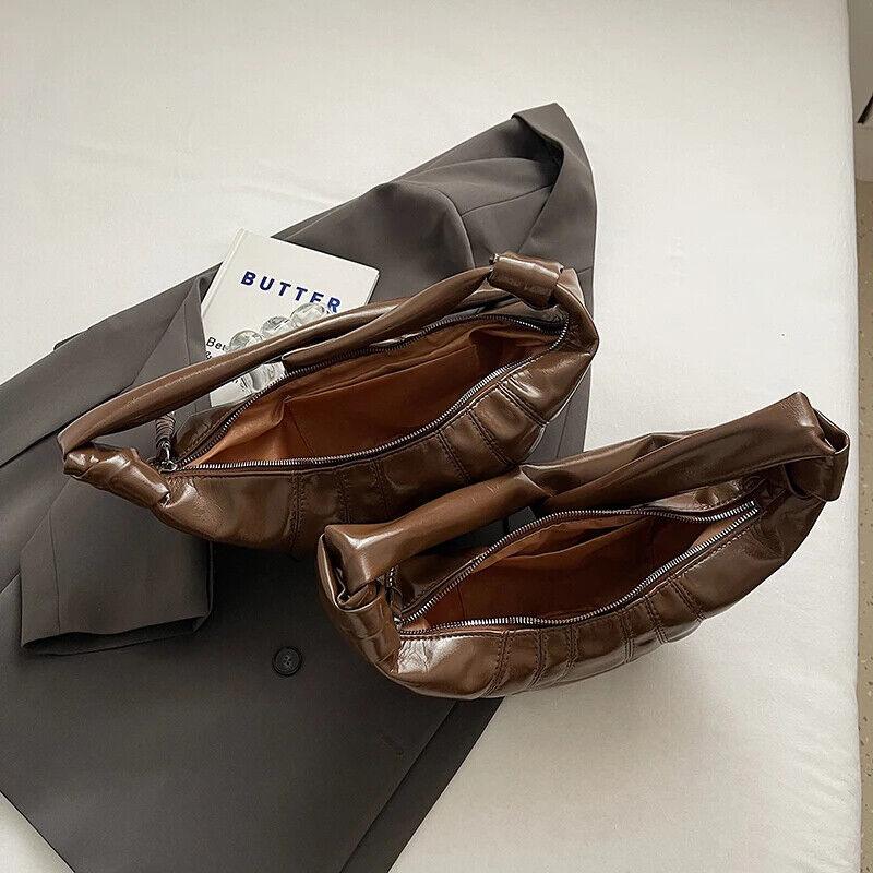 Large Hobo Bags Glazed Soft Leather Crescent Zipper Small Zip Women's Purses 57_a21aa927-883e-42e9-a6de-48fd1c4bfa46 STYLEINGER