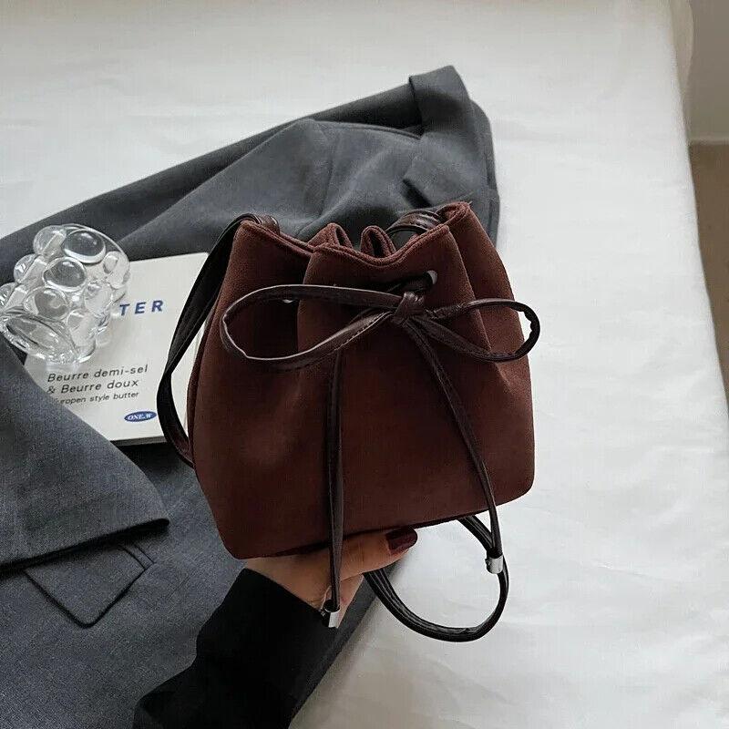 Mini Bucket Bags Suede Leather Women's Drawstring Soft Crossbody Purses Dark Brown 57_a6e69e13-ecfa-4ad1-866c-aa4ba4f295c2 STYLEINGER