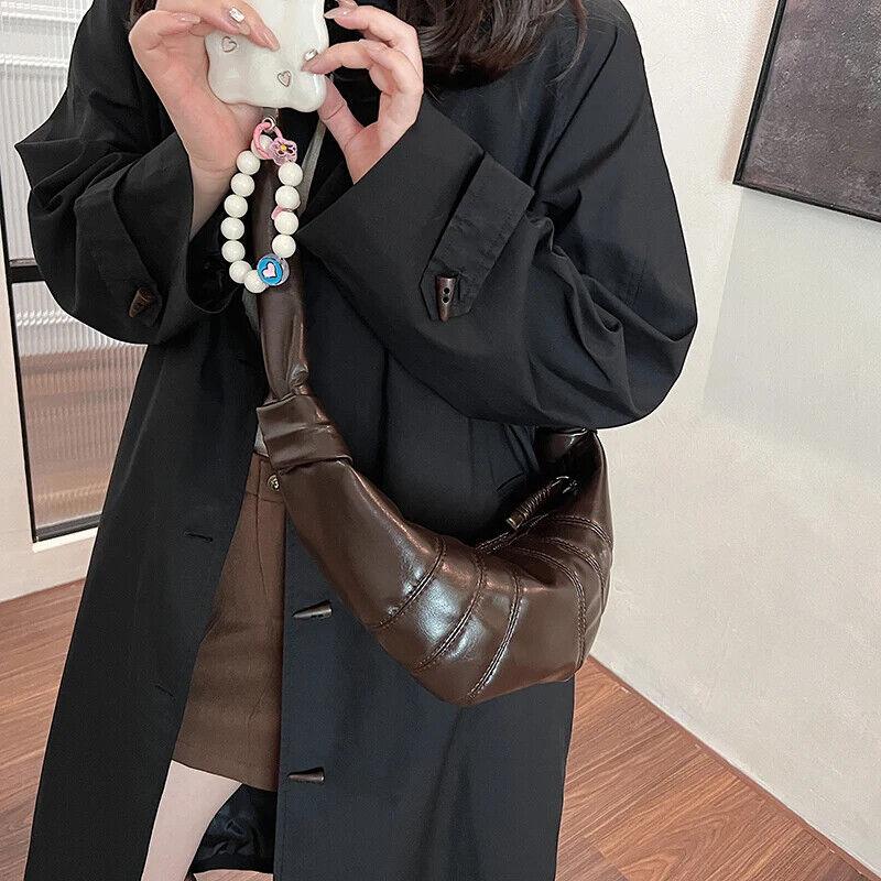 Large Hobo Bags Glazed Soft Leather Crescent Zipper Small Zip Women's Purses 57_a98adae9-c058-44ad-bd56-75a5701e4258 STYLEINGER