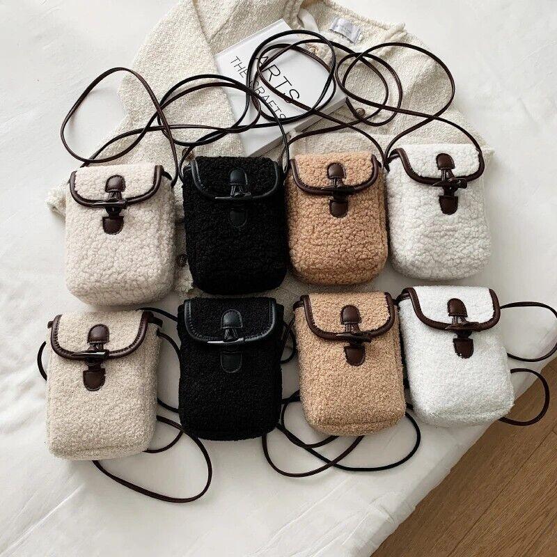 Mini Soft Lamb Down Fabric Plush Women's Toggle Flap Crossbody Phone Purses 57_a9df45da-5fe0-42b7-8d59-c104498b3c15 STYLEINGER