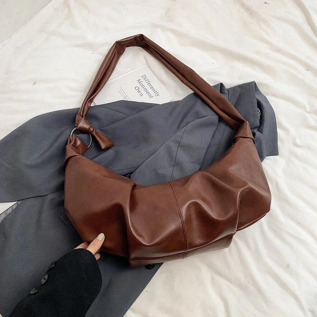 Large Hobo Bags Soft Leather Pleated Crescent Zipper Women's Crossbody Handbags Brown 57_aa360e26-6dc9-45f3-ba30-187bc9f5aa5a STYLEINGER
