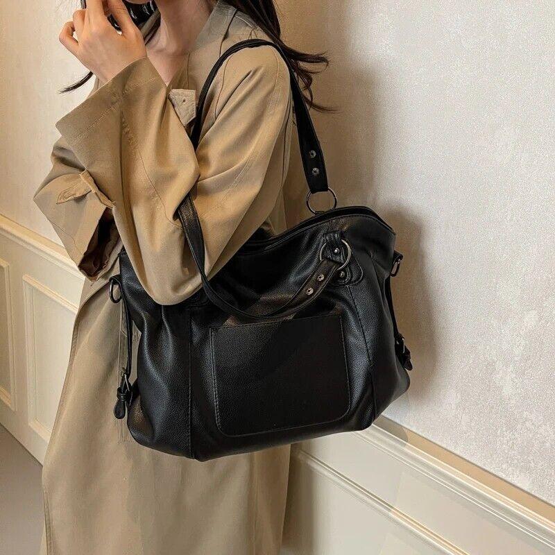 Large Leather Handbags Women Zipper Soft Double Handles Outer Pocket Crossbody 57_aa4b76ff-f491-4466-8265-452443d97009 STYLEINGER