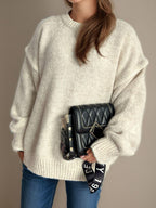 Women Contrast Trim Sweater Round Neck Dropped Shoulder Long Sleeve Pullover 57_aa64cfab-3e38-4770-8c73-86d68f85054e STYLEINGER