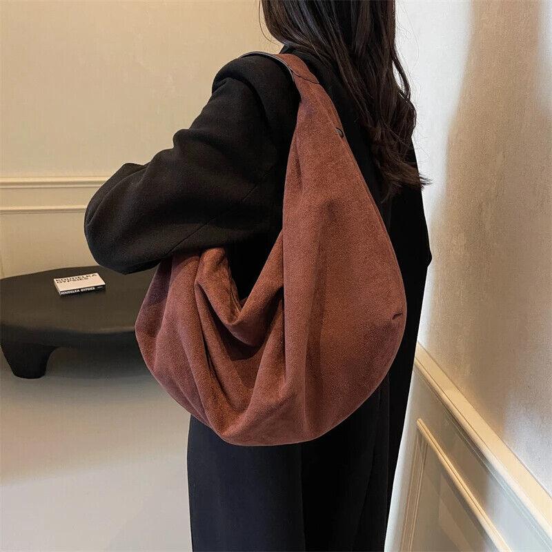 Nubuck Leather Hobo Bags Women's Zipper Folding Short Handle Handbags Purses 57_aa92c497-160f-462d-bb9f-e87dbc4e9156 STYLEINGER