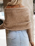 Cropped Knit Top Twist Off Shoulder Women's Long Sleeve Basic Style Knitwear 57_b33f4a5d-8e63-40d2-963c-d1bad9543ba8 STYLEINGER