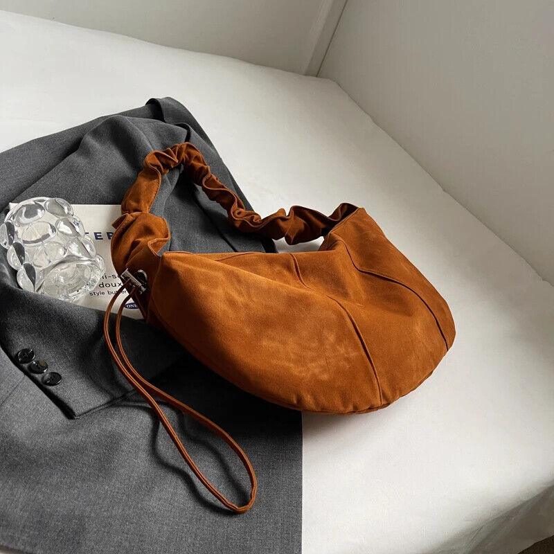 Hobo Bags Nubuck Velvet Leather Women's Large Ruffle Shoulder Strap Zip Handbags 57_b46247bf-8c94-4465-a838-4a91be5d228f STYLEINGER