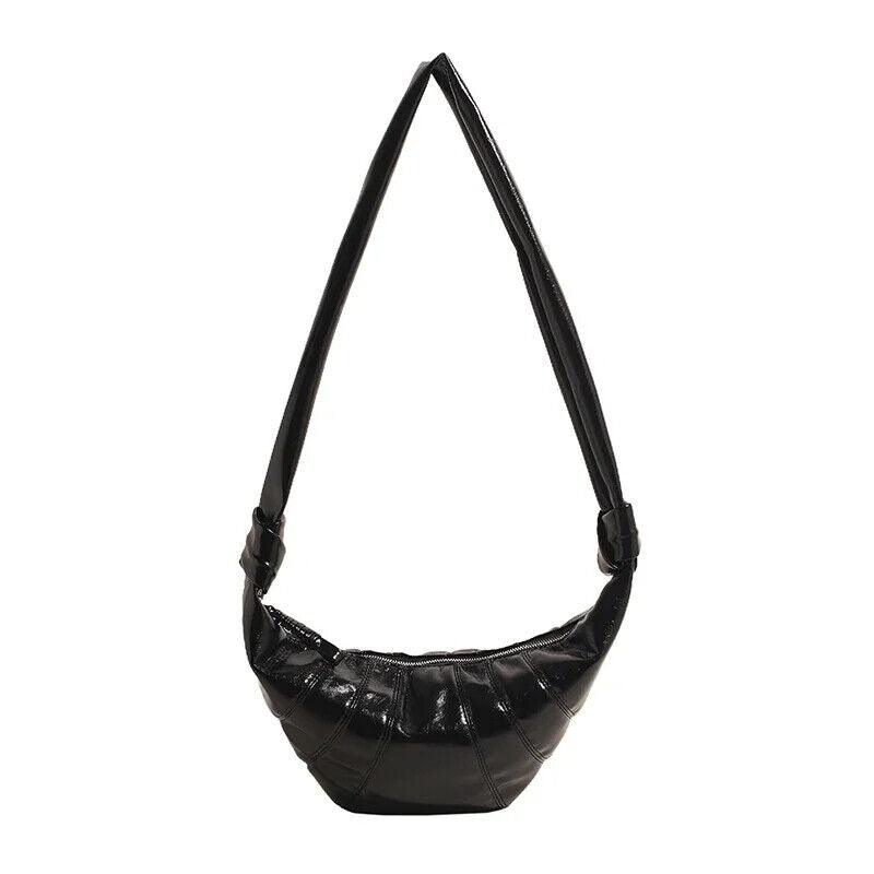 Large Hobo Bags Glazed Soft Leather Crescent Zipper Small Zip Women's Purses Large Black 57_b6b99b76-5974-4ec7-bc9d-56b4bb8932ee STYLEINGER