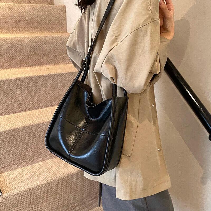 Shoulder Bucket Bags Leather Women's Large 2 in 1 Snap Plaid Stitch Handbags 57_b7142454-3944-41d9-8364-97691e13f031 STYLEINGER