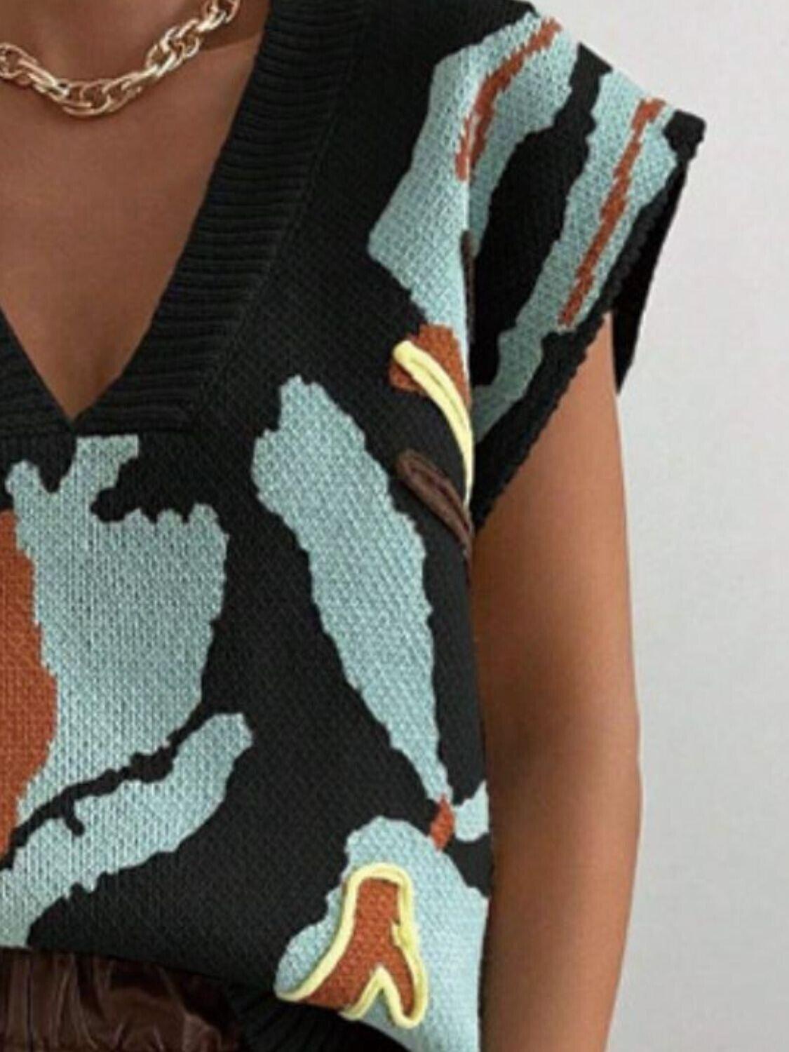 Women Sweater Vest Color Block V-Neck Knit Sleeveless Oversized Knitwear Top 57_b8607a6d-68eb-425e-ae19-db41d316152d STYLEINGER