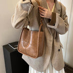 Shoulder Bucket Bags Leather Women's Large 2 in 1 Snap Plaid Stitch Handbags 57_ba86d51b-d713-4caf-94d0-955199722e3b STYLEINGER