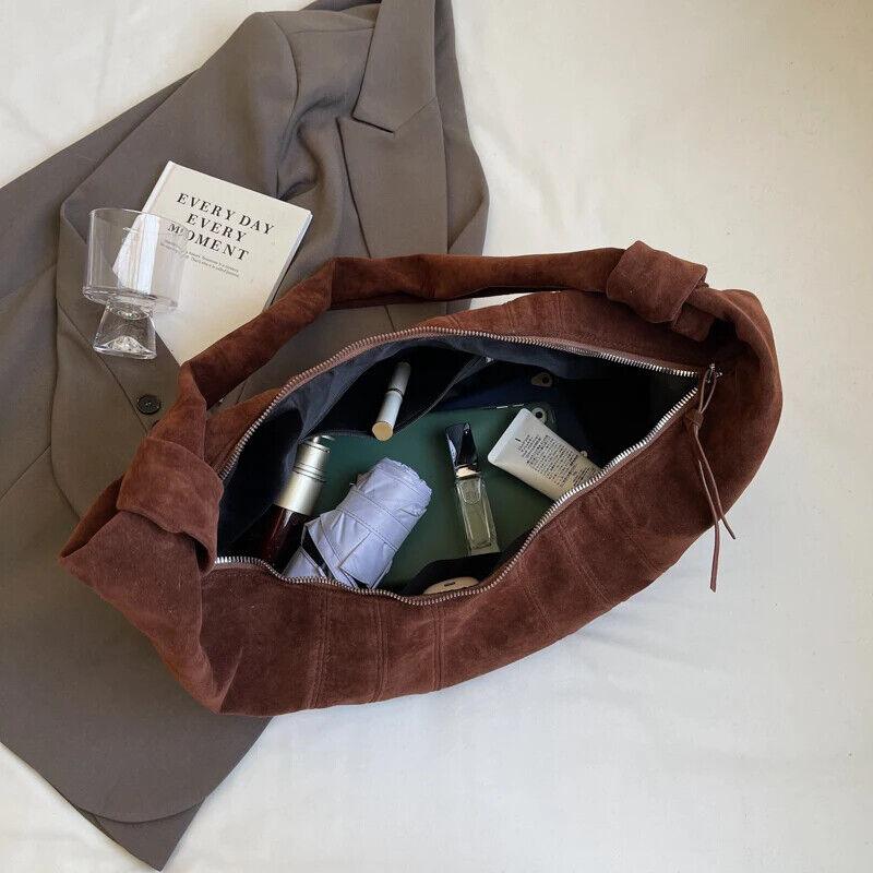 Hobo Bags Soft Leather Splicing Crescent Zipper Women's Small Large Handbags 57_bad8e13a-30e4-43b8-835a-14b22202764b STYLEINGER