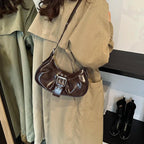 Leather Women Underarm Bag Zipper Belt Buckle Design Pleated Small Purses 57_bb7b8e42-af65-46fd-8af1-2646d828f865 STYLEINGER