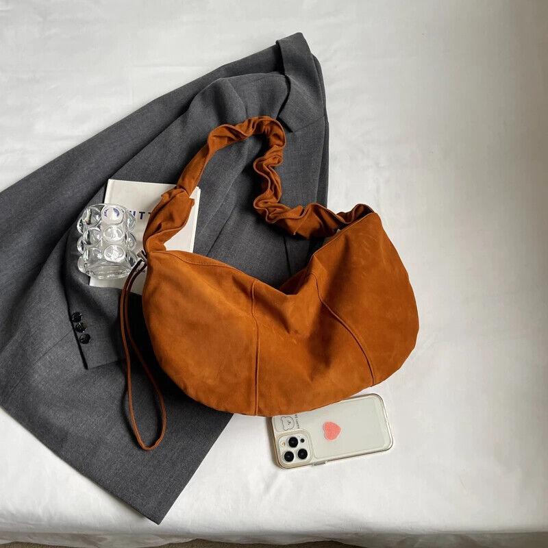 Hobo Bags Nubuck Velvet Leather Women's Large Ruffle Shoulder Strap Zip Handbags 57_bc2b8213-6393-4cdf-bfc3-d8fa6bbe6b6b STYLEINGER