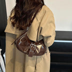 Leather Women Underarm Bag Zipper Belt Buckle Design Pleated Small Purses 57_bd3e96b4-6a97-4606-80d5-89b3110d3ee8 STYLEINGER