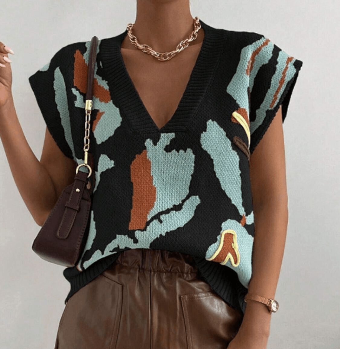 Women Sweater Vest Color Block V-Neck Knit Sleeveless Oversized Knitwear Top 57_bf0b5ebe-cd59-4486-889e-ad483ade3326 STYLEINGER