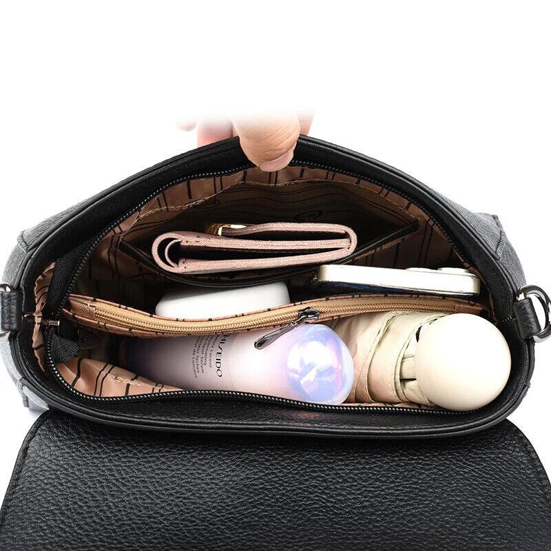 Genuine Leather Crossbody Bags Women Small Soft Flap Shoulder Bag Purses