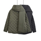Women's Padded Jacket Twist Collared Wide Waisted Argyle Diamond Pocketed Coat 57_c1c4e72c-81a9-4a90-8abe-53b8f923489e STYLEINGER